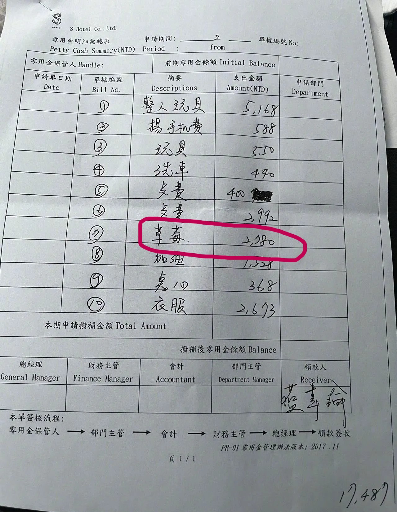 大S索讨离婚后抚养费后. 汪小菲晒出离婚记账本.