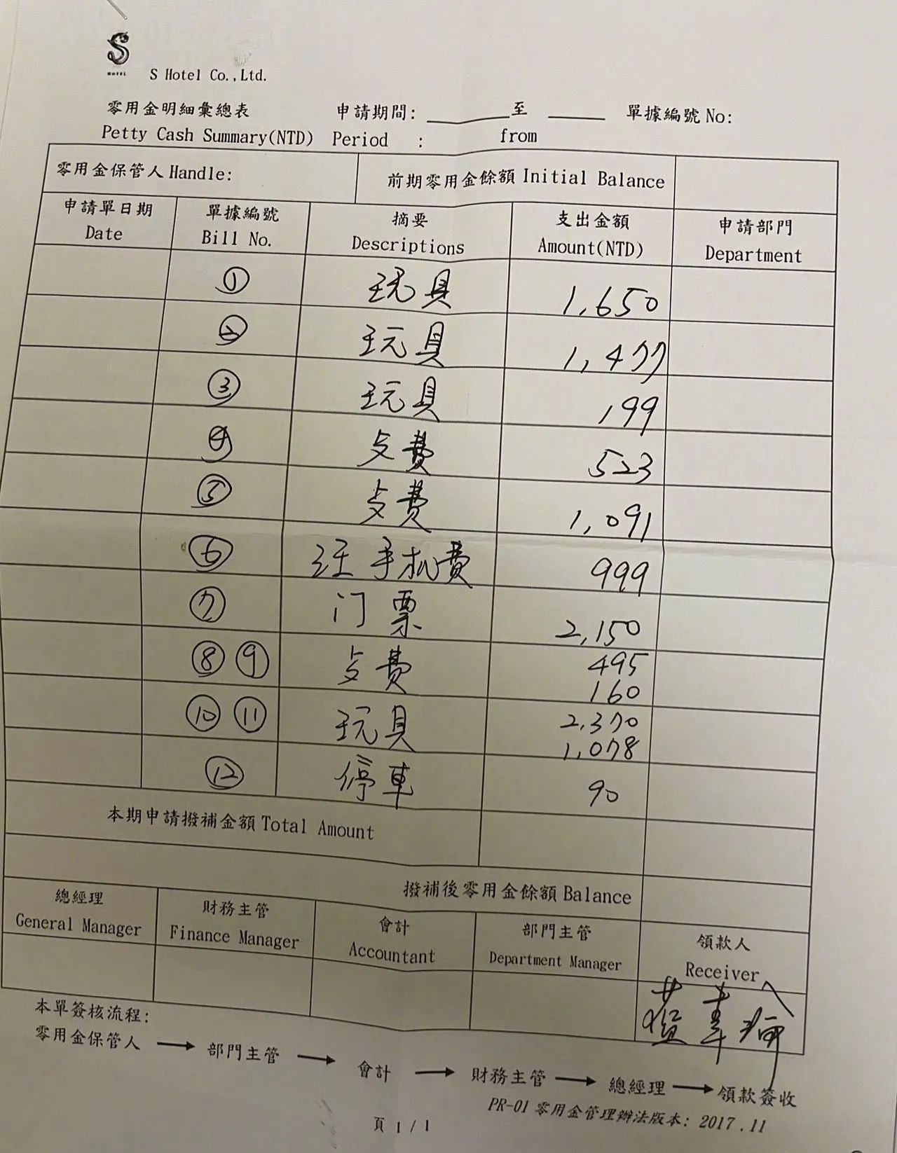 大S索讨离婚后抚养费后. 汪小菲晒出离婚记账本.