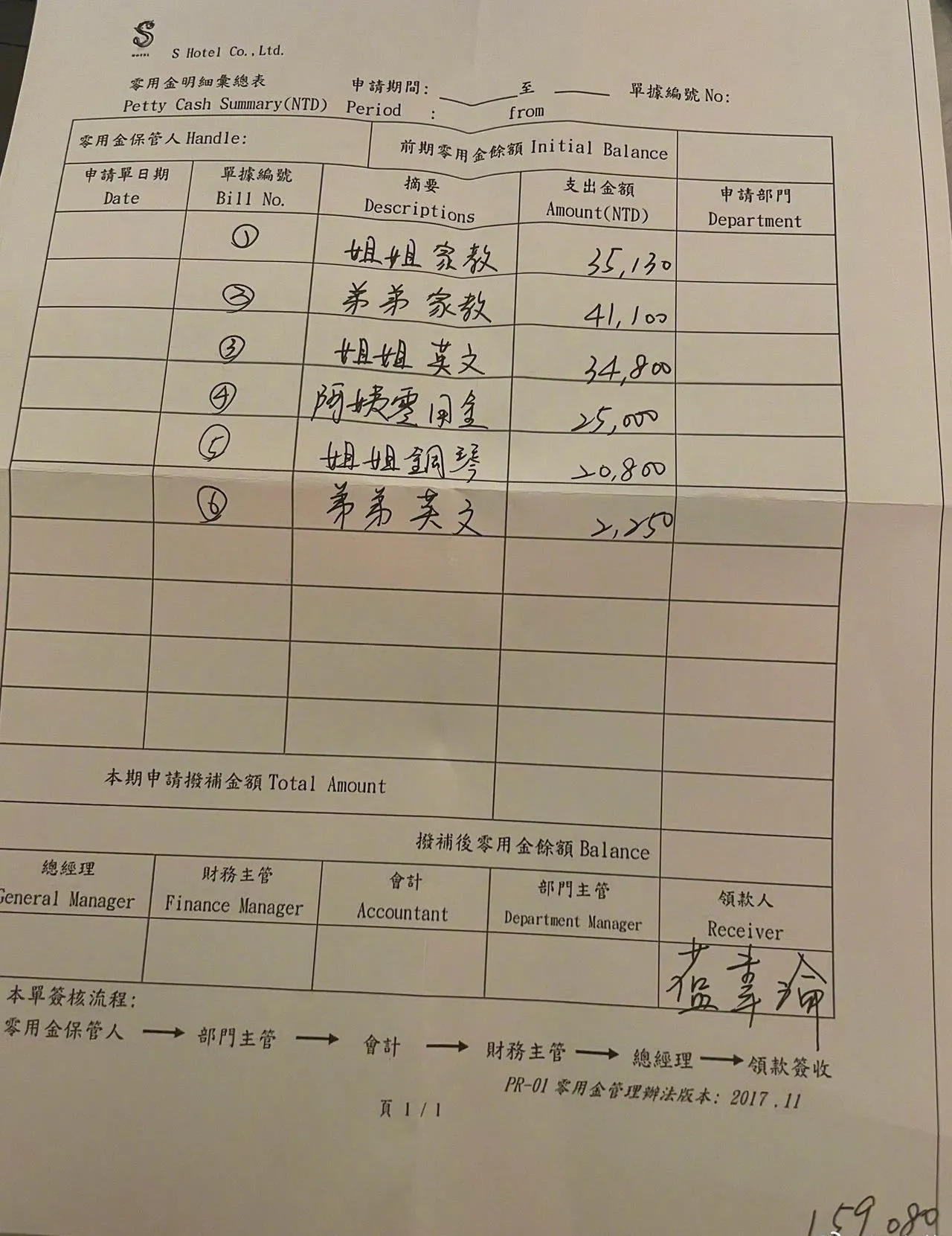 大S索讨离婚后抚养费后. 汪小菲晒出离婚记账本.