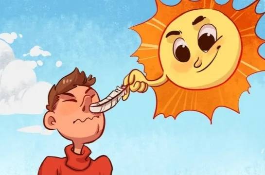 人面对太阳的时候会打喷嚏?为什么看到阳光就会忍不住咧